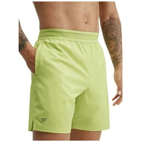 Fabletics Men's The 7-Inch Fundamental Lined Short Lime green Large - Picture 1 of 4